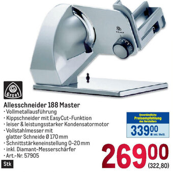 Metro Allesschneider 188 Master Angebot