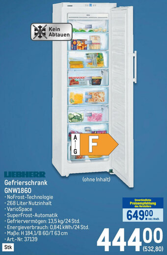 Metro Gefrierschrank GNW1860 Angebot