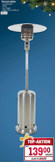 Metro Heizstrahler Angebot