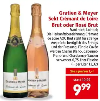 Interspar Gratien & Meyer Sekt Crémant de Loire Brut oder Rosé Brut Angebot