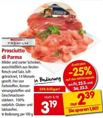 Interspar Prosciutto di Parma Angebot