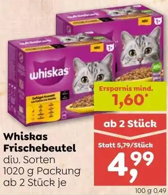 ADEG Whiskas Frischebeutel 1020g Angebot