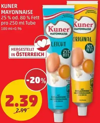 PENNY KUNER MAYONNAISE Angebot