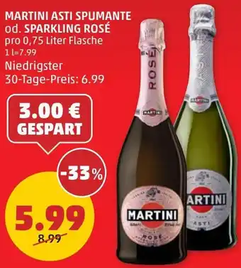 PENNY MARTINI ASTI SPUMANTE od. SPARKLING ROSÉ Angebot