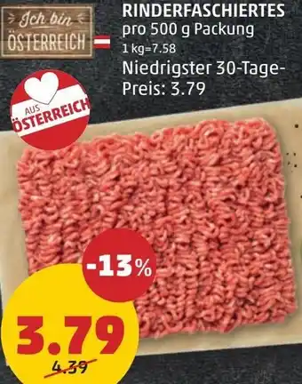 PENNY RINDERFASCHIERTES 500g Angebot