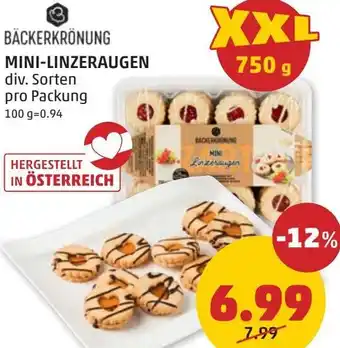 PENNY BÄCKERKRÖNUNG MINI-LINZERAUGEN Angebot