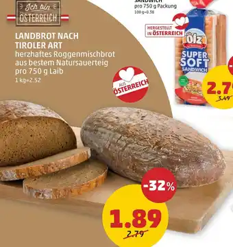 PENNY LANDBROT NACH TIROLER ART Angebot