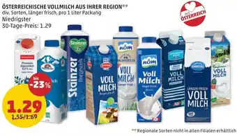 PENNY ÖSTERREICHISCHE VOLLMILCH AUS IHRER REGION Angebot