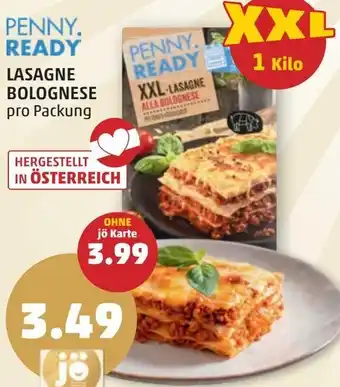 PENNY LASAGNE BOLOGNESE Angebot