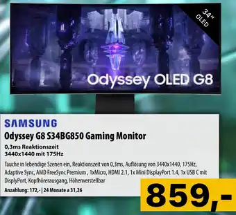 Cosmos Odyssey G8 S34BG850 Gaming Monitor Angebot