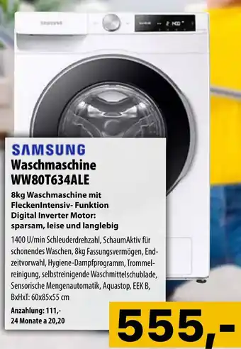 Cosmos SAMSUNG Waschmaschine WW80T634ALE Angebot