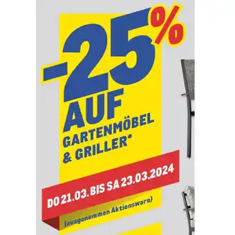 Metro 25% AUF GARTENMÖBEL & GRILLER METRO Angebot