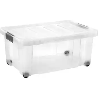 Metro Tarrington House Clear Box mit Clipdeckel und Rollen 43l, Preisangabe ohne MwSt. (Preis inkl. MwSt. 12,00 €), METRO 1 Stück Angebot