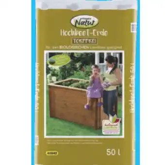 Florelia Natur Hochbeeterde torffrei für den biologischen Landbau geeignet, HOFER 50 Liter 1 Packung