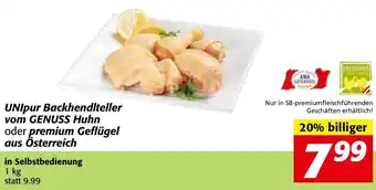 Strasser Markt UNIpur Backhendlteller Vom Genuss Huhn Oder Premium Geflügel Aus Österreich 1 Kg Angebot