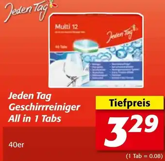 Strasser Markt Jeden Tag Geschirreiniger All In 1 Tabs 40er Angebot