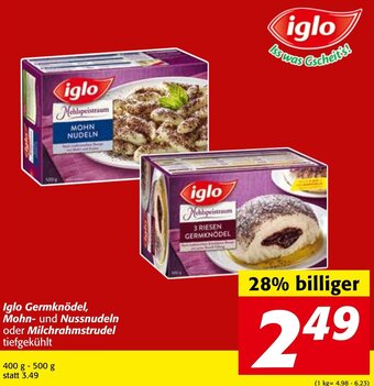 Strasser Markt Iglo Germknödel, Mohn-Und Nussnudeln Oder Milchrahmstrudel 400-500g Angebot