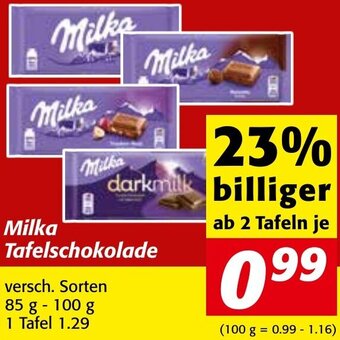 Strasser Markt Milka Tafelschokolade 85-100g Angebot