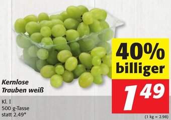 Strasser Markt Kernlose Trauben Weiß 500g Angebot