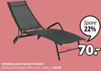 JYSK SONNENLIEGE NORDSTRAND Angebot