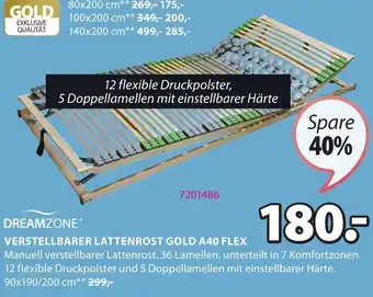 JYSK VERSTELLBARER LATTENROST GOLD A40 FLEX Angebot