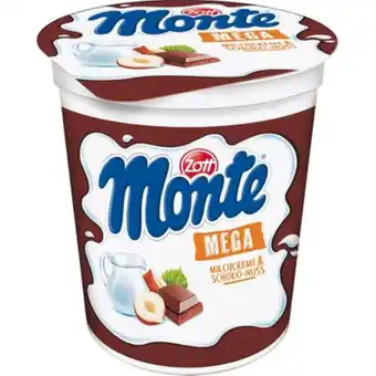 PENNY Zott Monte Maxi od. Monte Mega Penny 400 Gramm 1 Packung Angebot