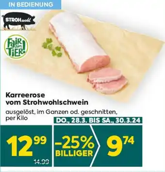Billa Karreerose vom Strohwohlschwein Angebot