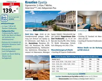 Lidl Reisen Kroatien Opatija Angebot