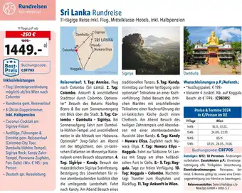 Lidl Reisen Sri Lanka Rundreise Angebot