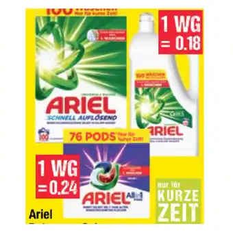 Maximarkt Ariel Pulver oder Gel oder All-in-1 Pods versch. Sorten Maximarkt 1 Packung Angebot