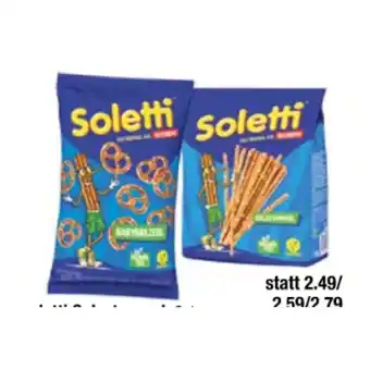 Maximarkt Soletti Salzstangerl, Salz oder Sesam, Brezel Chips, Babybrezel oder Happy Mix Maximarkt 1 Packung Angebot