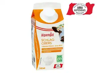 Lidl Alpengut Schlagobers Längerfrisch Lidl 330 Milliliter 1 Packung Angebot