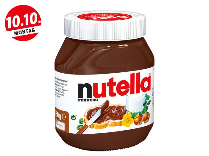 Ferrero Nutella Lidl 750 Gramm 1 Glas Angebot bei Lidl