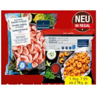 Spar Royal Greenland selected catch Garnelen in Schale MSC oder Garnelen in knuspriger Panade MSC SPAR 1 Packung Angebot