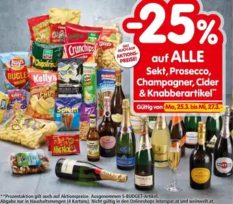 Interspar auf ALLE Sekt, Prosecco, Champagner, Cider & Knabberartikel Angebot