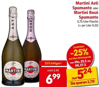 Interspar Martini Asti Spumante oder Martini Rosé Spumante Angebot