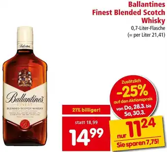 Interspar Ballantines Finest Blended Scotch Whisky Angebot