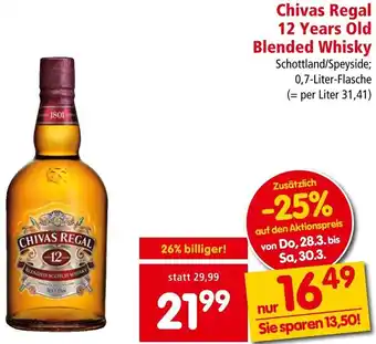 Interspar Chivas Regal 12 Years Old Blended Whisky Angebot