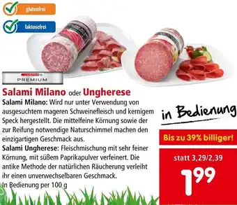 Interspar Salami Milano oder Ungherese Angebot
