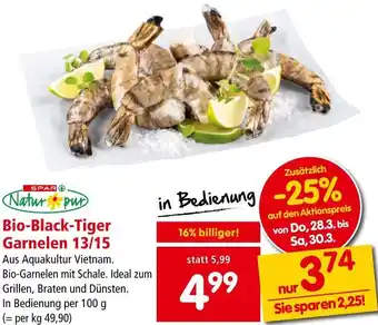 Interspar Bio-Black-Tiger Garnelen 13/15 Angebot