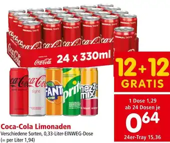 Interspar Coca-Cola Limonaden Angebot