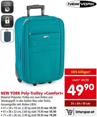 Interspar NEW YORK Poly-Trolley Comfort Angebot