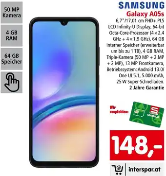 Interspar Galaxy A05s Angebot