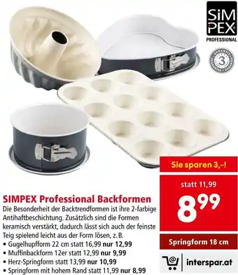 Interspar SIMPEX Professional Backformen Angebot