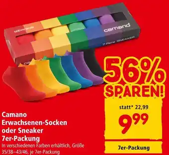 Interspar Camano Erwachsenen-Socken oder Sneaker 7er-Packung Angebot