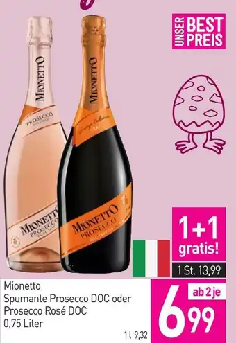 Sutterlüty Mionetto Spumante Prosecco DOC oder Prosecco Rosé DOC 0,75 Liter Angebot