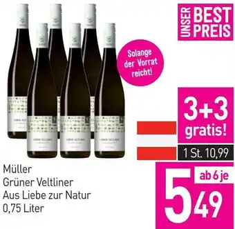 Sutterlüty Müller Grüner Veltliner Aus Liebe zur Natur 0,75 Liter Angebot