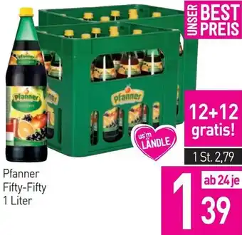 Sutterlüty Pfanner Fifty-Fifty 1 Liter Angebot