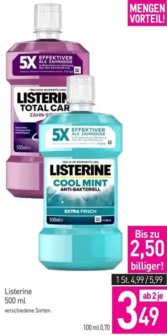 Sutterlüty Listerine 500 ml Angebot