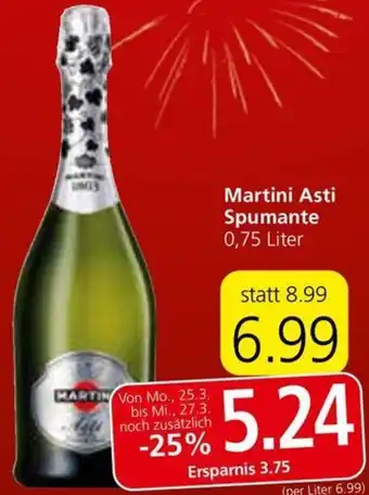 Spar Martini Asti Spumante 0,75 Liter Angebot